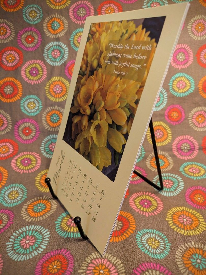 2026 Calendar "Rejoice, My Soul" with metal stand photo 2