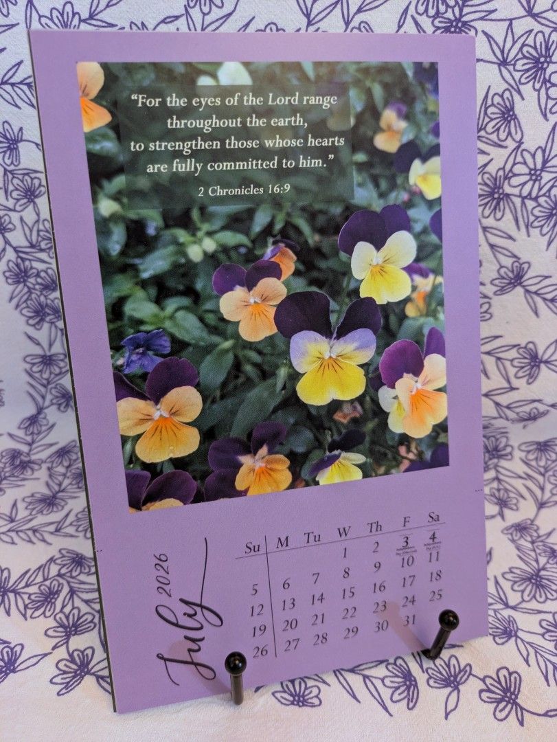 2026 Calendar "Rejoice, My Soul" with metal stand photo 3